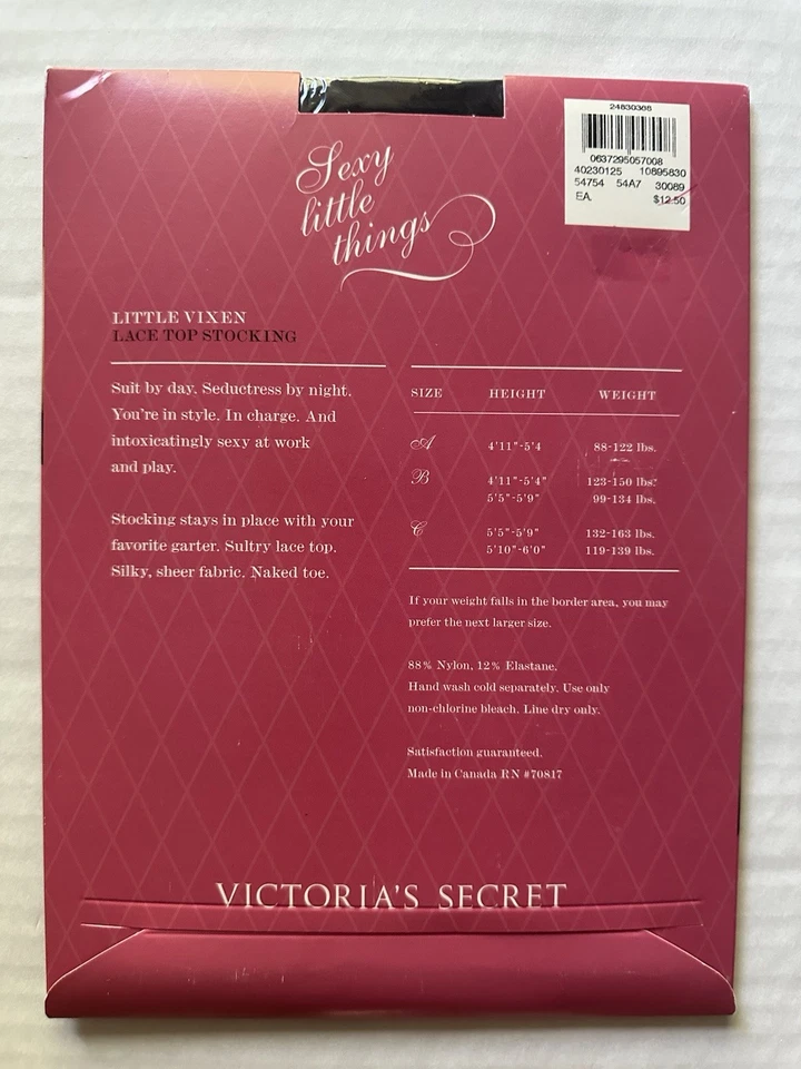 Victoria’s Secret Sexy Little Things Top de Encaje Medias Negras Talla A Foto 2 de 2