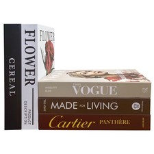 5 PCS Coffee Table Books Decor Fake Cardboard Arrives Flat Modern Luxury