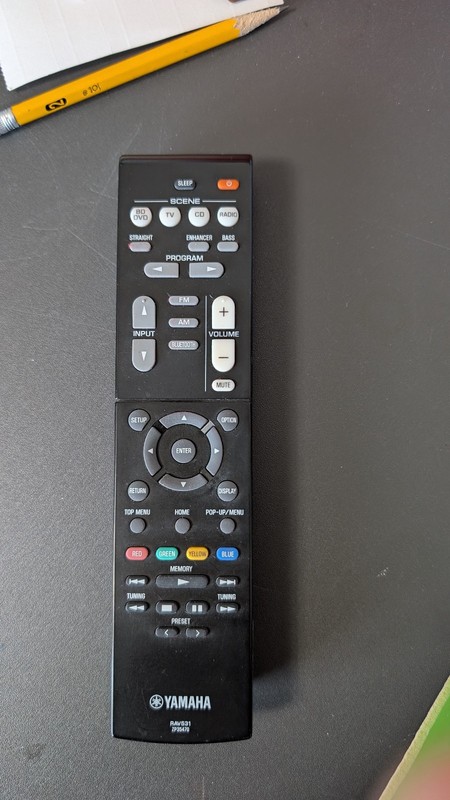 Yamaha Remote Control for AV Receiver  RAV531 ZP35470