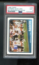 1988 Topps #325 Bo Jackson All Alone Raiders Rookie PSA 9 Graded Football Card