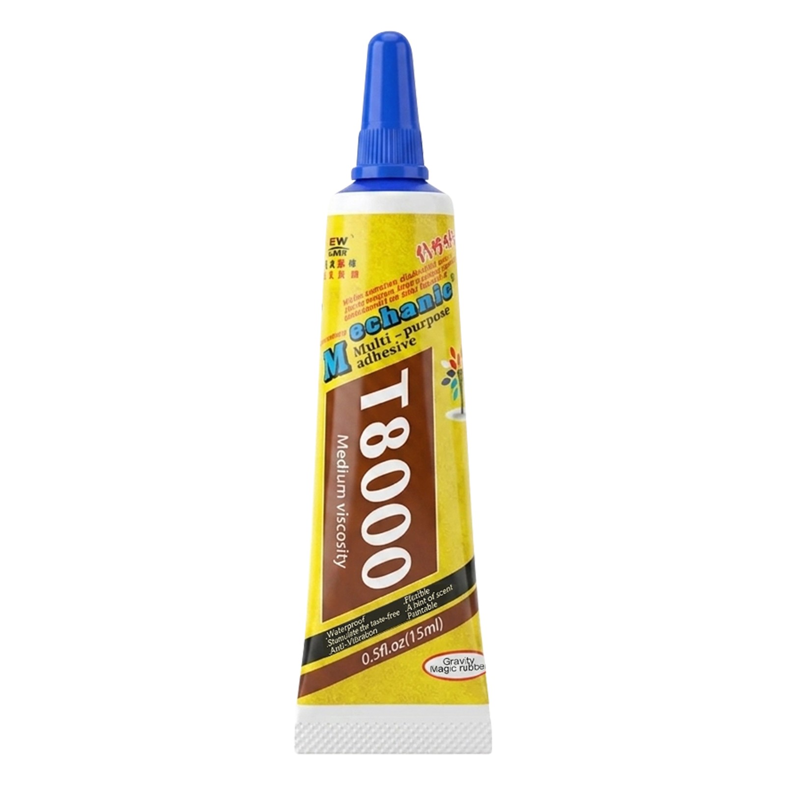 Colla T8000 résine jaune flacon 15ml liquide de fixation pour vitre de smartphone et LCD