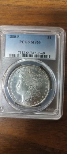 1880 S - Morgan Silver Dollar - PCGS MS66