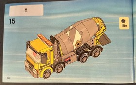 LEGO CITY: Cement Mixer ~ 60018 ~ 100% Complete with Manual ~ Retired