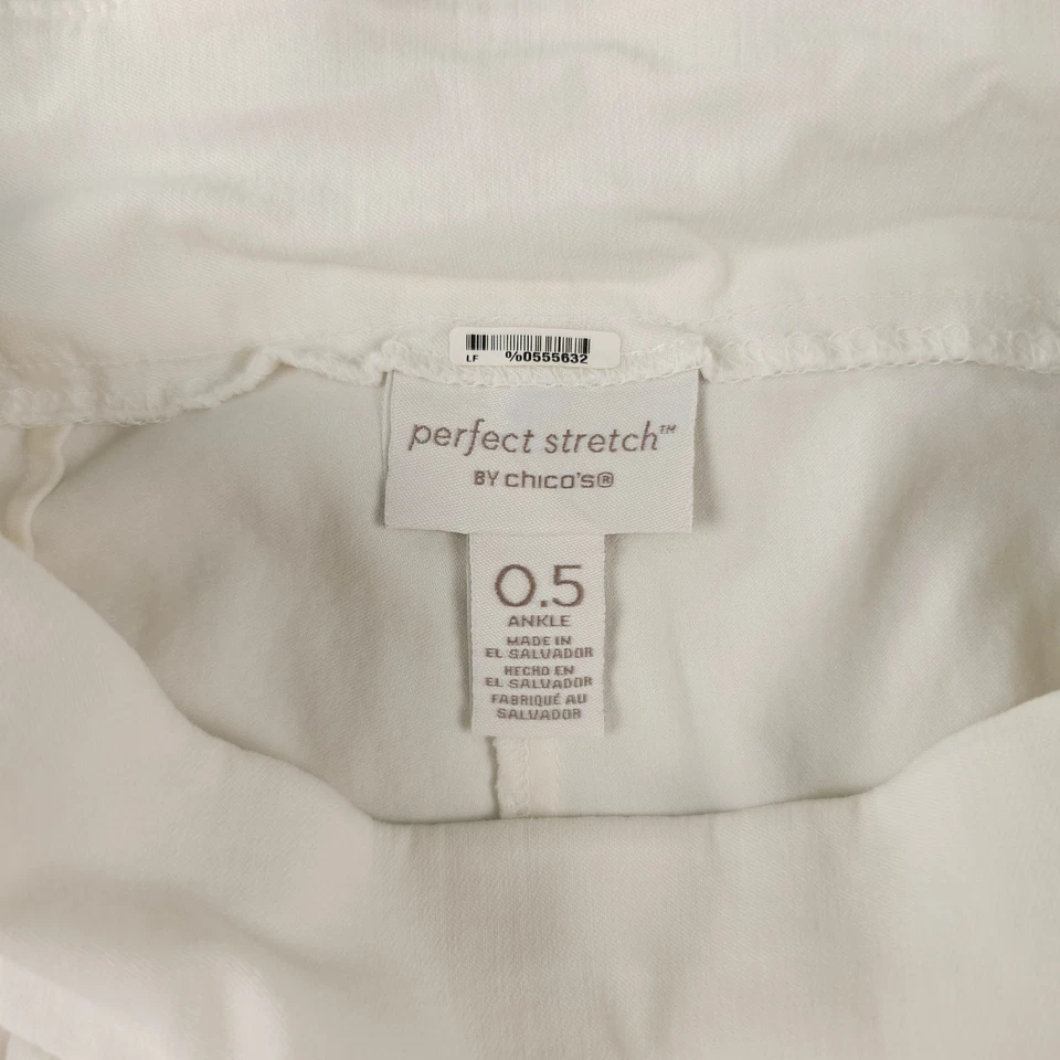 Pantalones Chicos Mujer 0.5 EE. UU. S 6 Blanco Perfecto Elastizado Josie Delgado Tobillo Pull On Foto 3 de 4