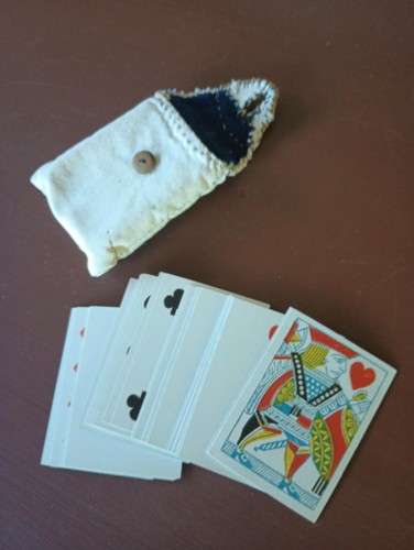 Deck of Reproduction Playing Cards with Soft Case. Great for Camp Life Display.