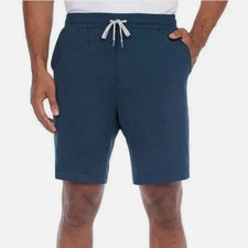 NEW Kirkland Signature Men's Moisture-Wicking Sweat Shorts Blue SMALL