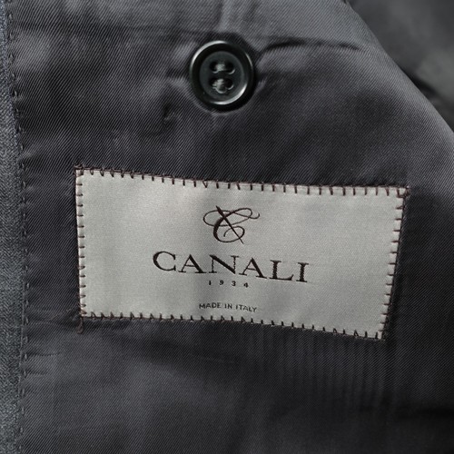Canali 1934 Suit Mens 40 EU Size 50 34W 2 Piece Gray Striped Made in Italy - Picture 7 of 20