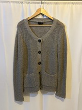 A.P.C. mohair wool blend cardigan taupe brown grey knit women’s M