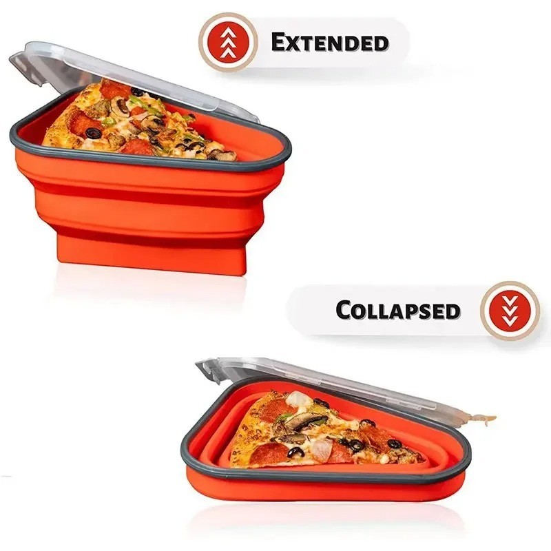 Pizza Pack Storage Container Reusable Foldable Portable Microwavable!