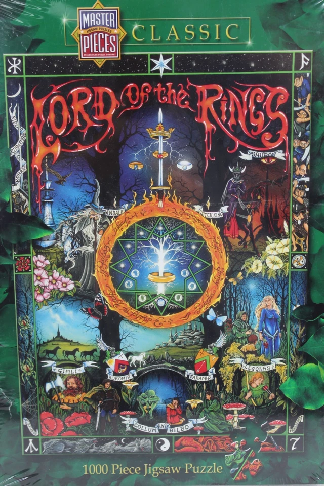 Rompecabezas clásico de 1000 piezas de El Señor de los Anillos piezas maestras animadas * Nuevo Foto 2 de 4
