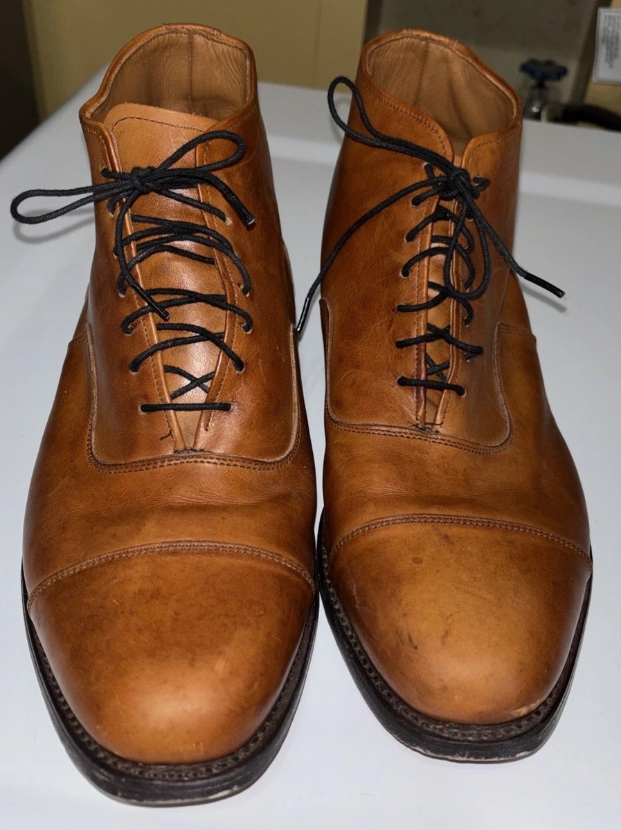 Allen Edmonds Men\'s Size 11.5 B Brantley Brown Leather Dress Chukka Boots‎ READ Allen Edmonds Brantley Boots Brown Leather Cap Toe Lace  main image 3