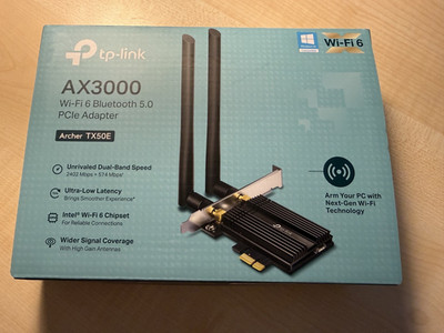 TP-Link Archer TX50E AX3000 Wi-Fi 6 Bluetooth 5.0 PCIe Adapter