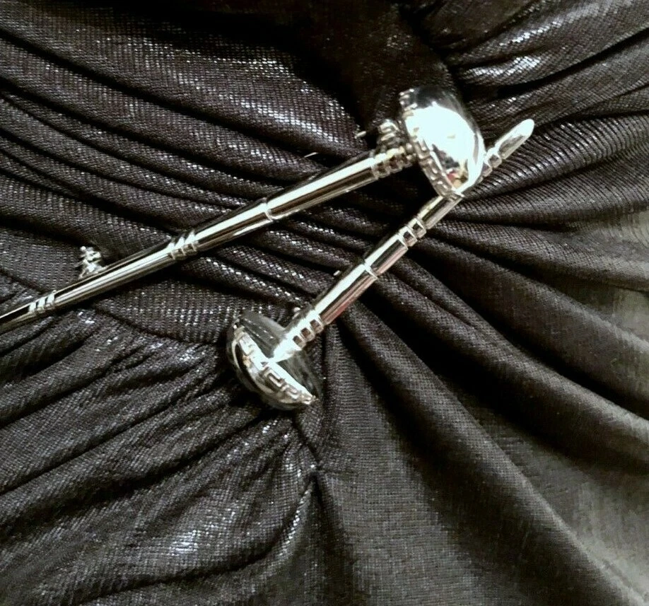 Abito Versace Spilla Maglia Liquida Dettaglio ""Vunk"" Italia 42 NUOVO