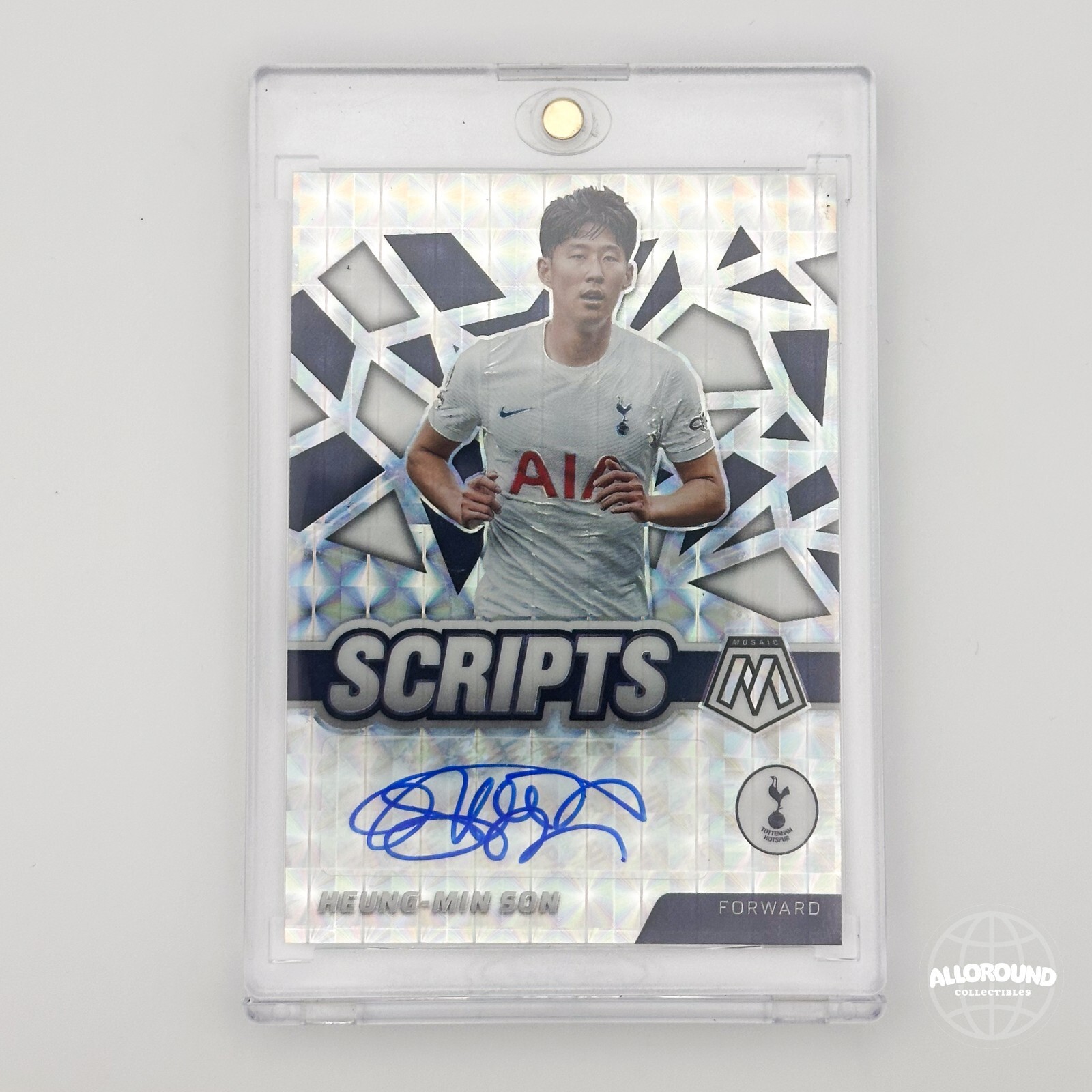 2021-22 Panini Mosaic Premier League HEUNG-MIN SON Prizm AUTO Scripts Autograph