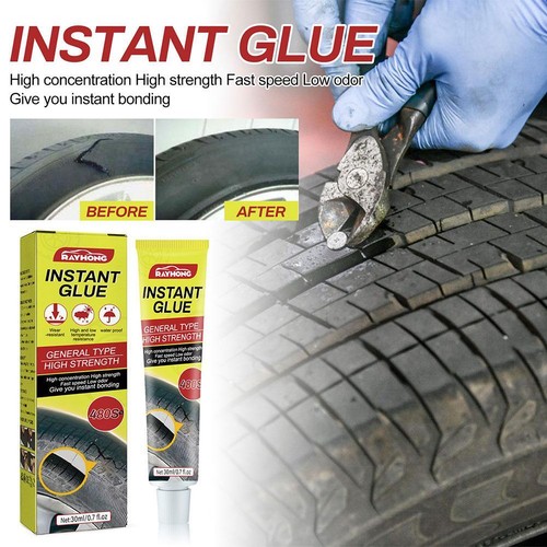 Strong Rubber Black Tyre Puncture Repair Glue.For Car Automotive Vehicle BEST - Picture 2 of 18