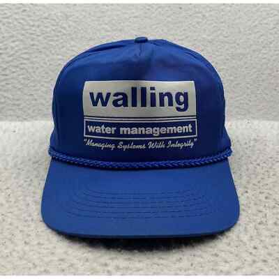 VTG Walling Water Management Blockhead Hat OSFM Snapback Rope Blue Grandpa Dad