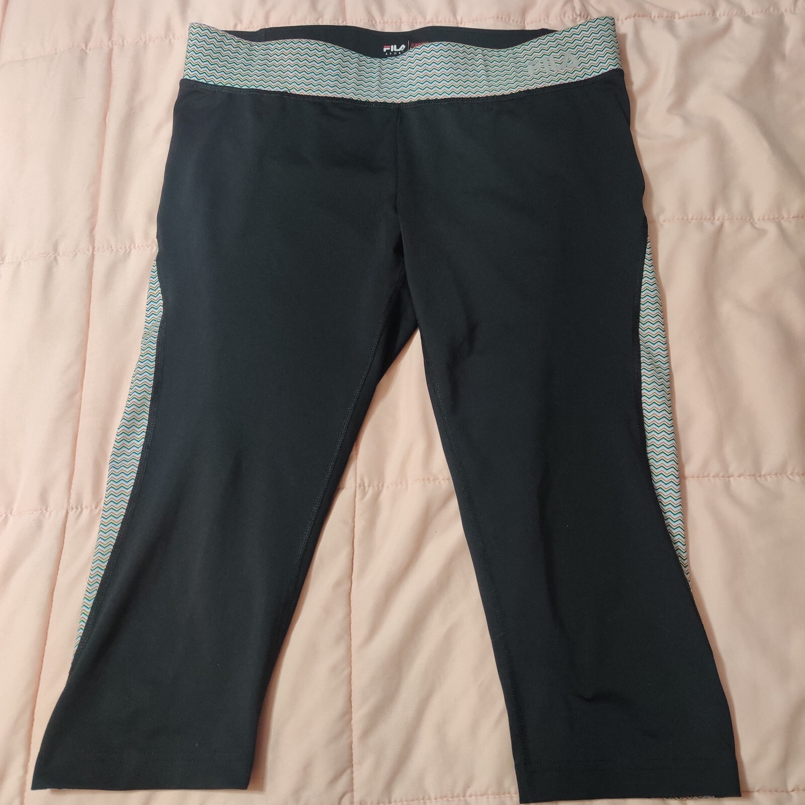 Leggings Capri da donna FILA Sport Performance Running neri taglia media