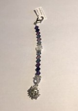 Sunshine Purple/Blue Scissor Fob Made With Beads And Charms - My Big Toe Designs