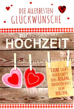 Hochzeitskarte Glückwünsche zur Hochzeit Ka...