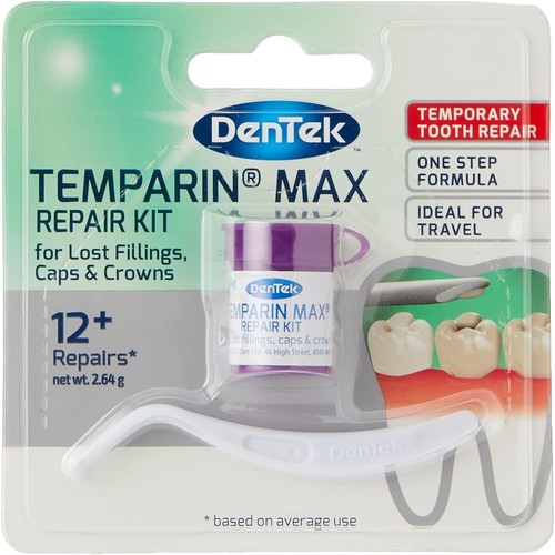 DenTek Emergency Dental Temporary Tooth Filling Cement Crown Cap Home