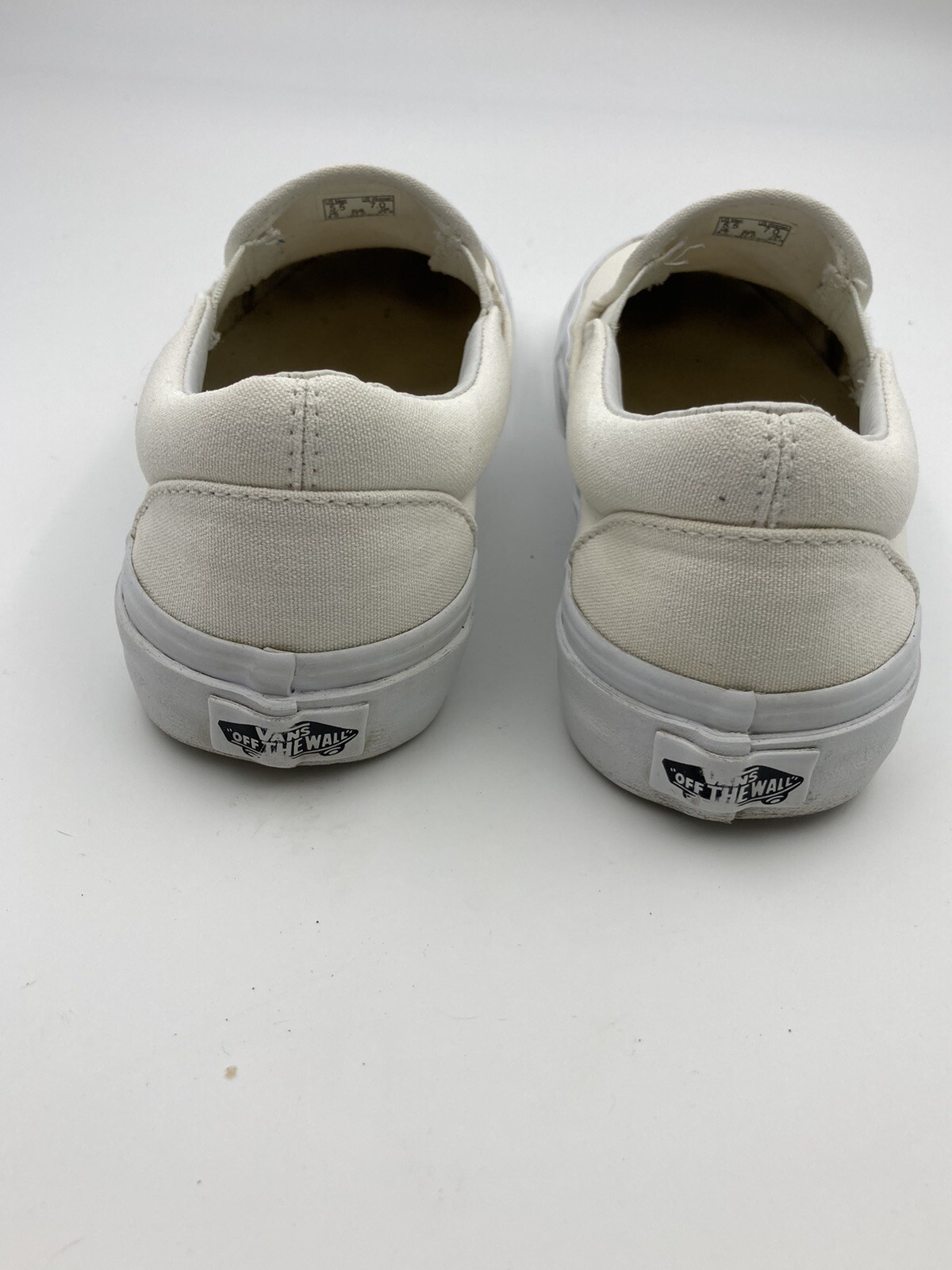 SAOLA Vans Bianco Slip Ons Autentico Uomo 5.5 Donna 7 Scarpe Sneakers Basse Skater