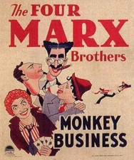 395751 MONKEY BUSINESS Movie Harpo Marx Chico Marx Zeppo WALL PRINT POSTER US
