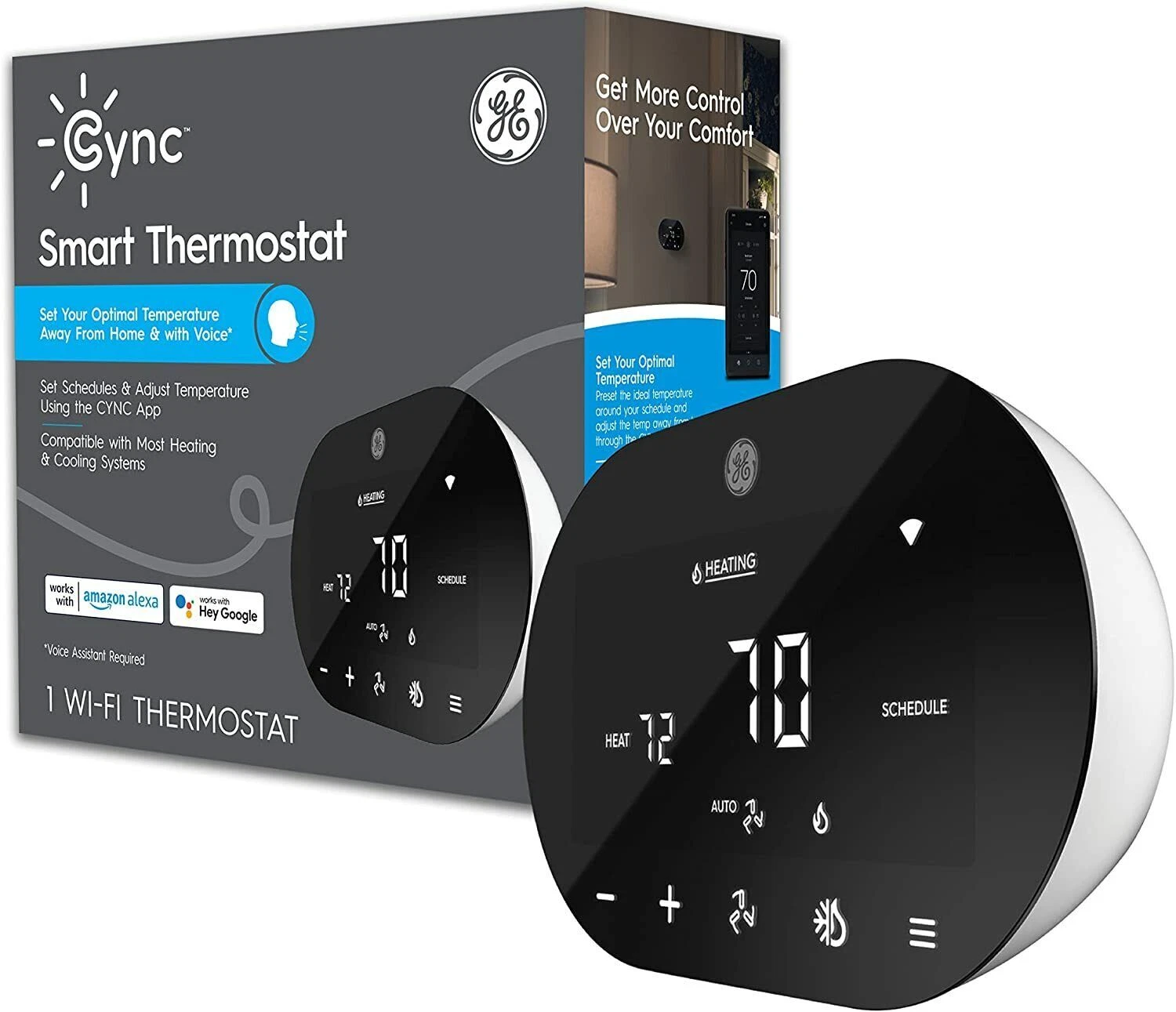 Cync by GE Smart Programmable Touchscreen Wi-Fi Thermostat-New/Open Box 2722OB