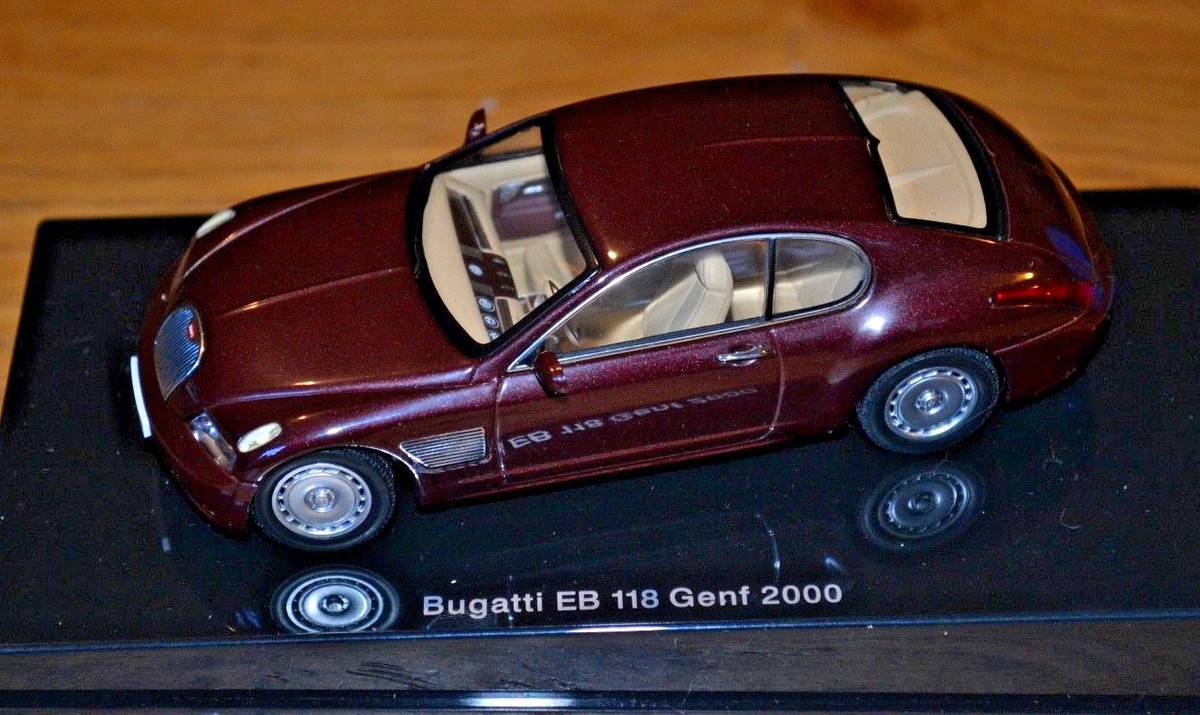 Autoart 1/43 Bugatti EB118 Genf 2000 Dark Red Metallic; near mint 