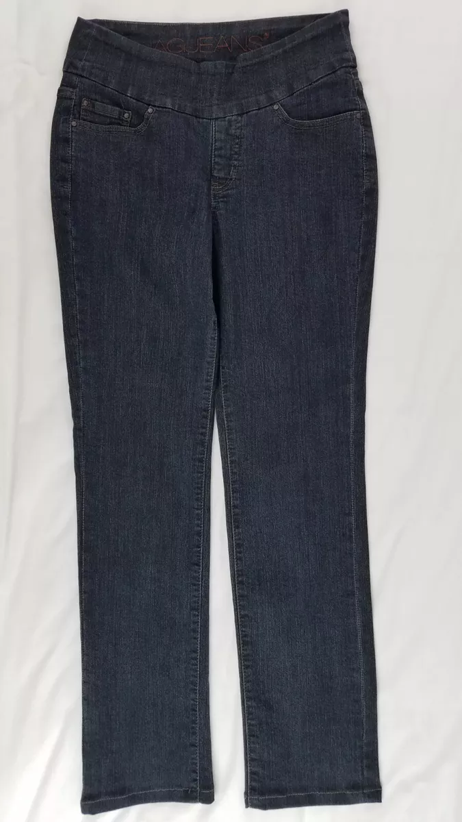 Jag Jeans High Rise Straight Leg Women Size 6 Pull On Dark Rinse Wash Denim Peri