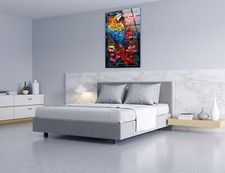 Mosaic of Bird Glass Wall Art