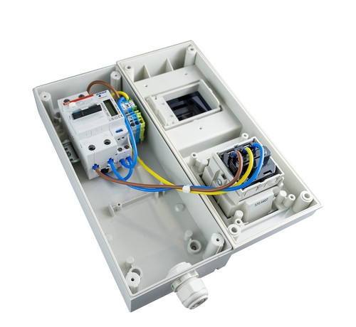 Toma de corriente para coches eléctricos, sistema de carga con contador de corriente digital LCD y FISch... - Imagen 6 de 6