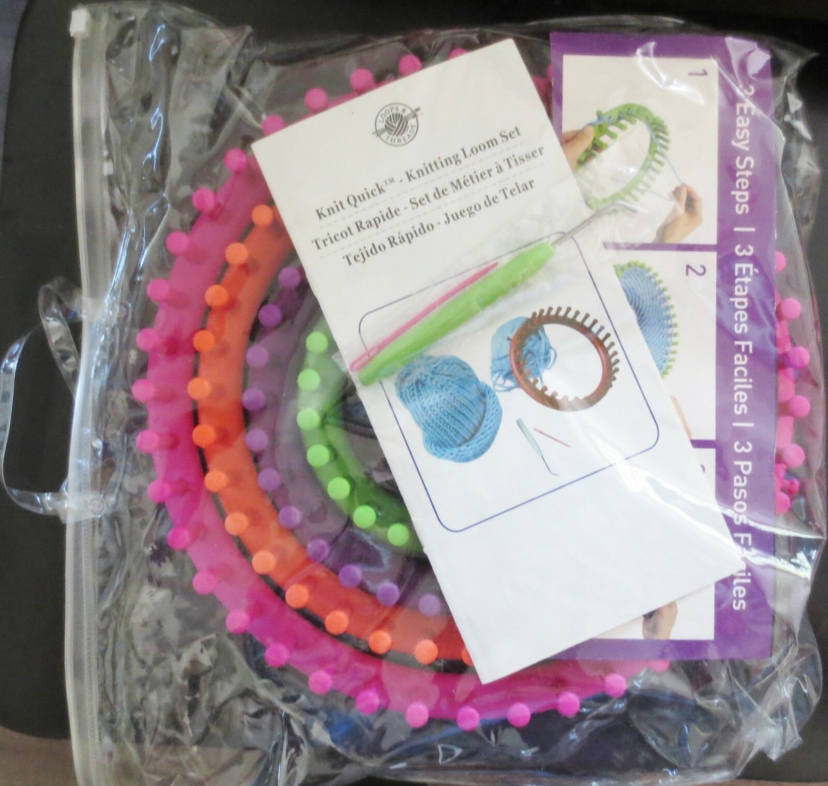 Loops and Threads Knit Quick Circular Knitting Machine patterns, 22 Pin Knitting Machine