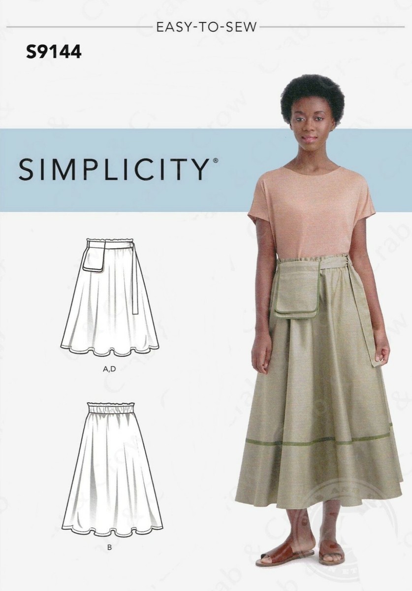 Simplicity S9144 Circle Skirt w Pocket Belt Sz 6-14 UNCUT Sewing