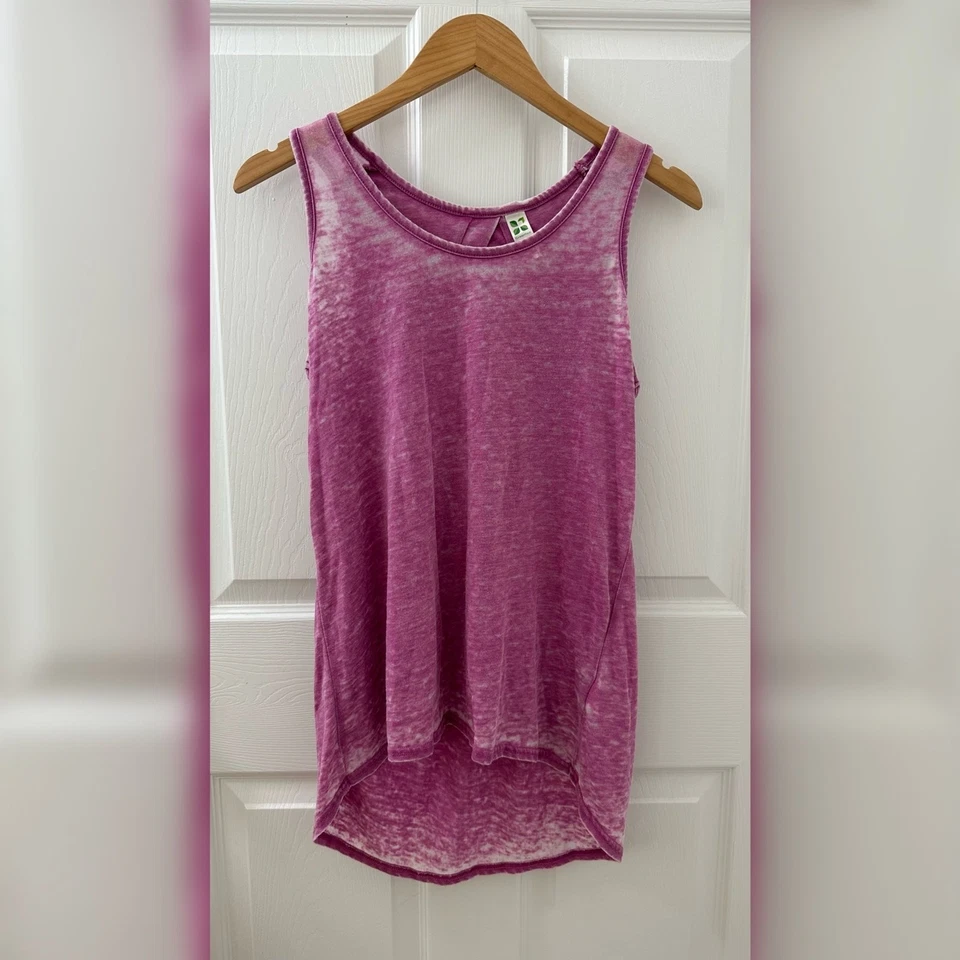 Regata feminina angustiada estilo vintage ativa recorte nas costas rosa roxa pequena - Imagem 2 de 4