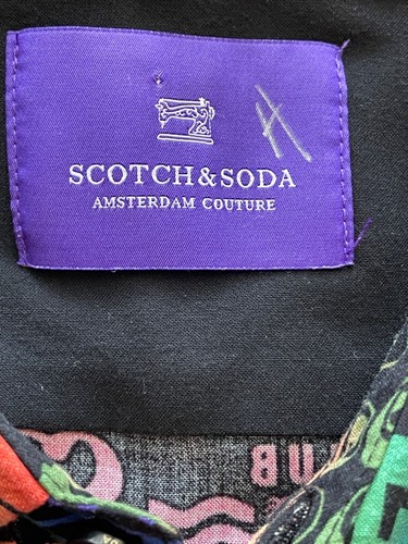 SCOTCH & SODA multicolored graphic print all over short sleeve button up sz 2XL - Picture 3 of 17