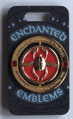 Disney Enchanted Emblems 2020 Jafar Beetle Spinner Pin LE 3000 Aladdin Villain