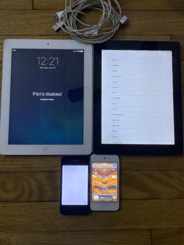 Lot of 4 Mixed Apple iPhone, iPads. iPod ( please Read) - Afbeelding 1 van 20