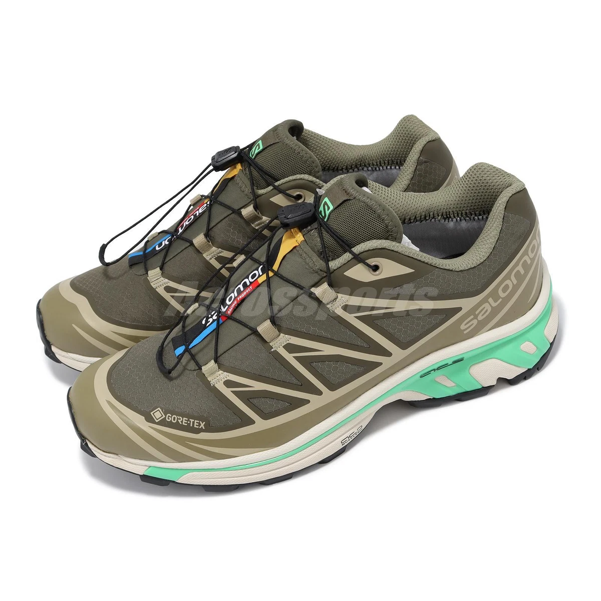 Salomon XT-6 GTX Gore-Tex Olive Night Almond Milk Men Outdoors Shoes  L47292300