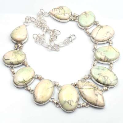 Howlite Gemstone Handmade Big Necklace Jewelry 113 Gms LV-1522
