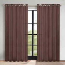 Solid Classic Modern Room Darkening Blackout Curtain Panel Set Collection