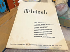 MCINTOSH BROCHURE FOR C0MPONENTS / 1975 / 35 PAGES /GOOD COND.