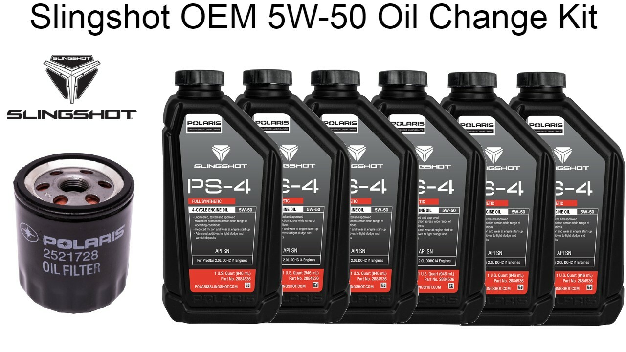 NEW OEM 2021 Slingshot PS4 5W50 Oil Change Kit 6 Qt. Oil & Oil
