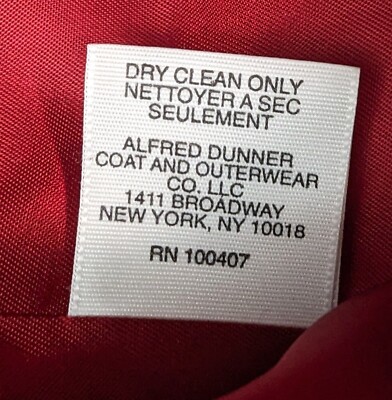 ALFRED DUNNER Jacket Women 12 Wool Red Peacoat Warm Career Lined