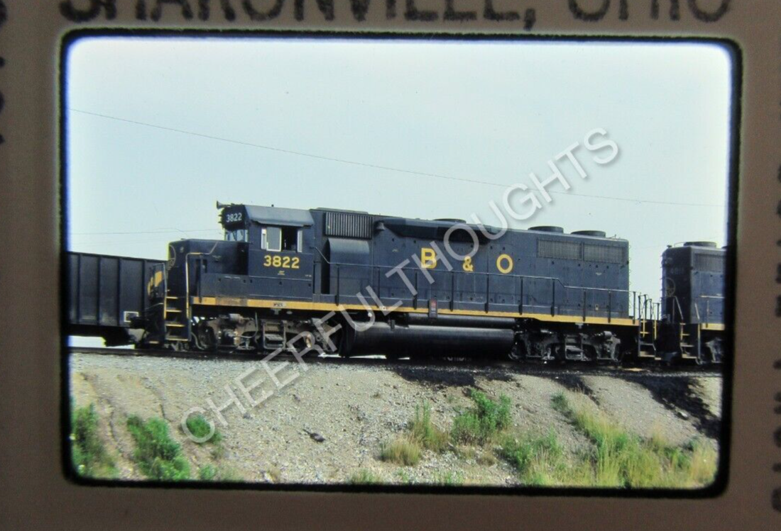 Original '79 Kodachrome Slide B&O Baltimore Ohio 3822 GP38