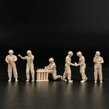 1/72 Scale Model Vietnam War Us Army M114 Howitzer Troops 6 Soldier Figures Unpa