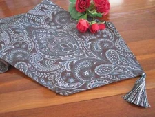 Again@ Elegant Euro Style Green Jacquard Double Layer Braid Table Runner XL B