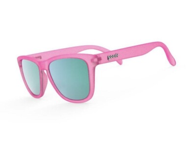 Goodr No Slip No Bounce Athletic Running Sunglasses FLAMINGOS ON A BOOZE CRUISE