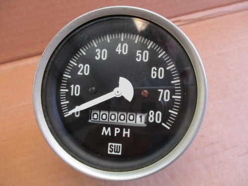 Vintage Stewart Warner Speedometer 550 3 1/4" 80 mph Flathead Hot Rod