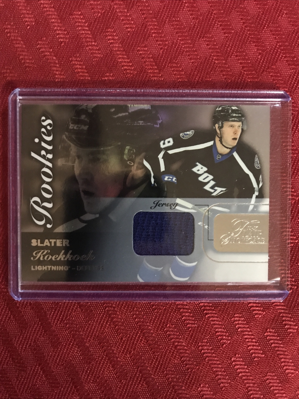 FILA 2015 16 Fleer Showcase SLATER KOEKKOEK Rookie Material Jersey RC Row 0 Seat 59