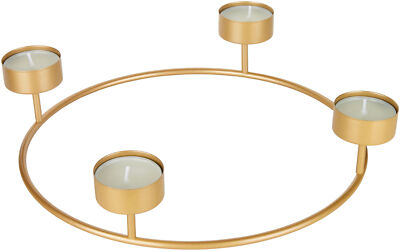Kerzenkranz Kerzenring Metall Advent 26,5 cm Ø  für Stumpenkerzen Teelichter